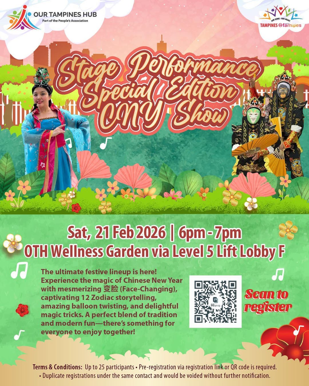 Festive Chinese New Year performance at Our Tampines Hub