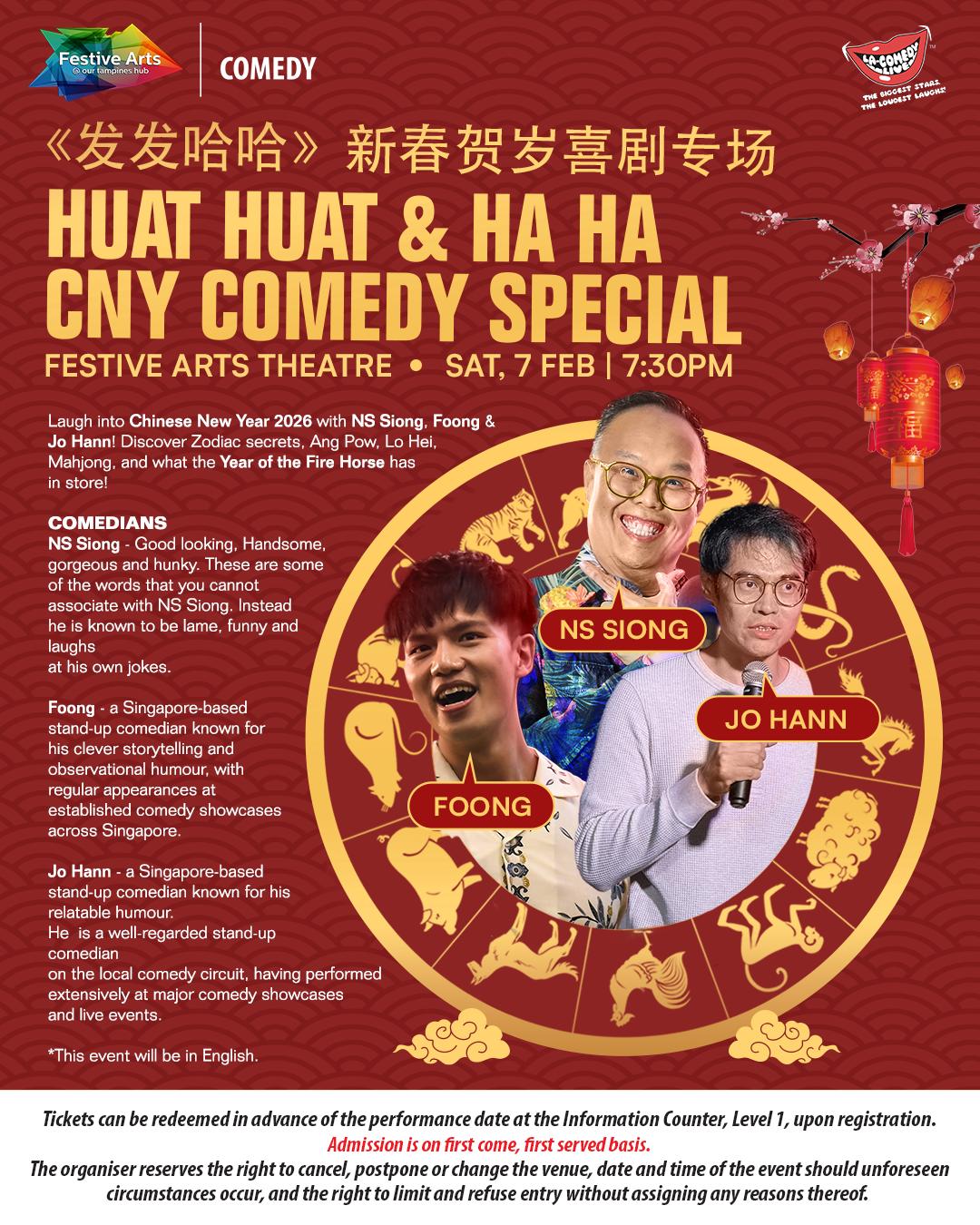 Chinese New Year Stand-up Comedy Special featuring NS Siong, Foong, and Jo Hann