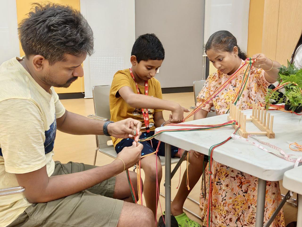 Close-up of intricate hand-knotted rope work