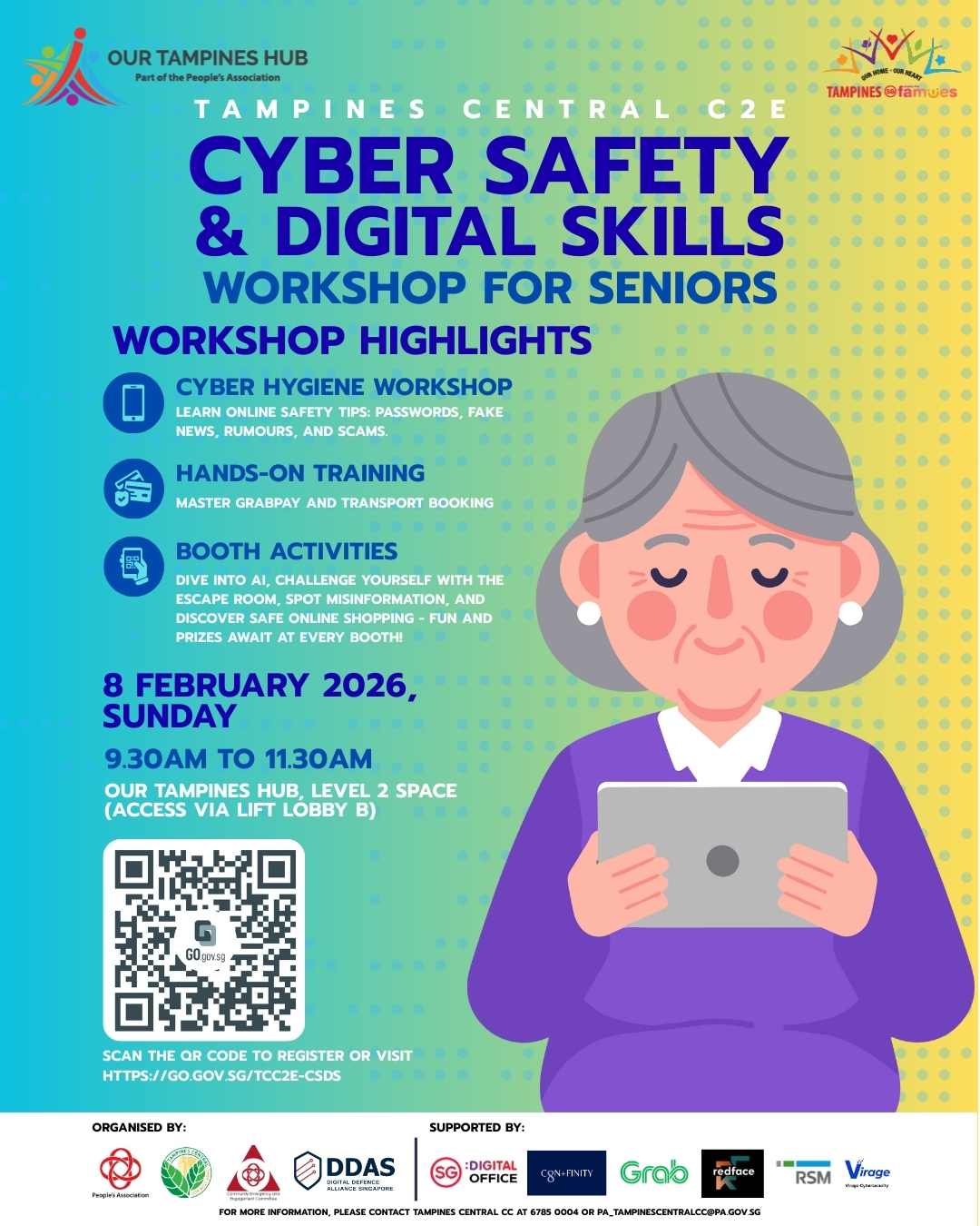 Cyber Safety and Digital Skills Workshop at Our Tampines Hub