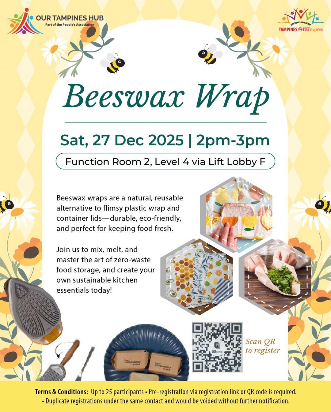 Handmade beeswax wraps keeping food fresh