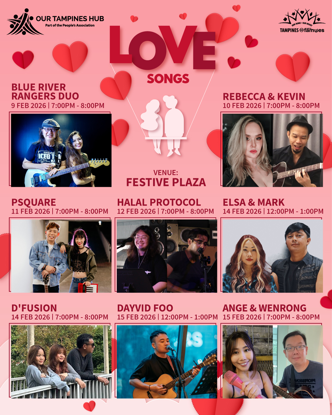 Live music performance at Festive Plaza, Our Tampines Hub