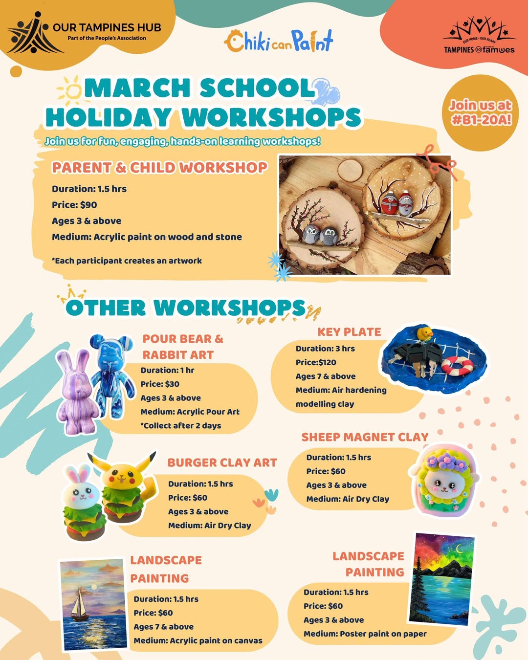 Children and parents enjoying a creative art session at Chili can Paint