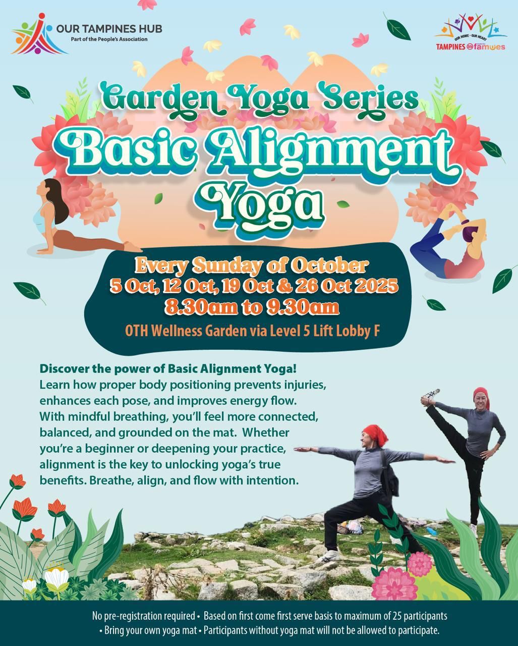 A person demonstrating a yoga pose with proper alignment.