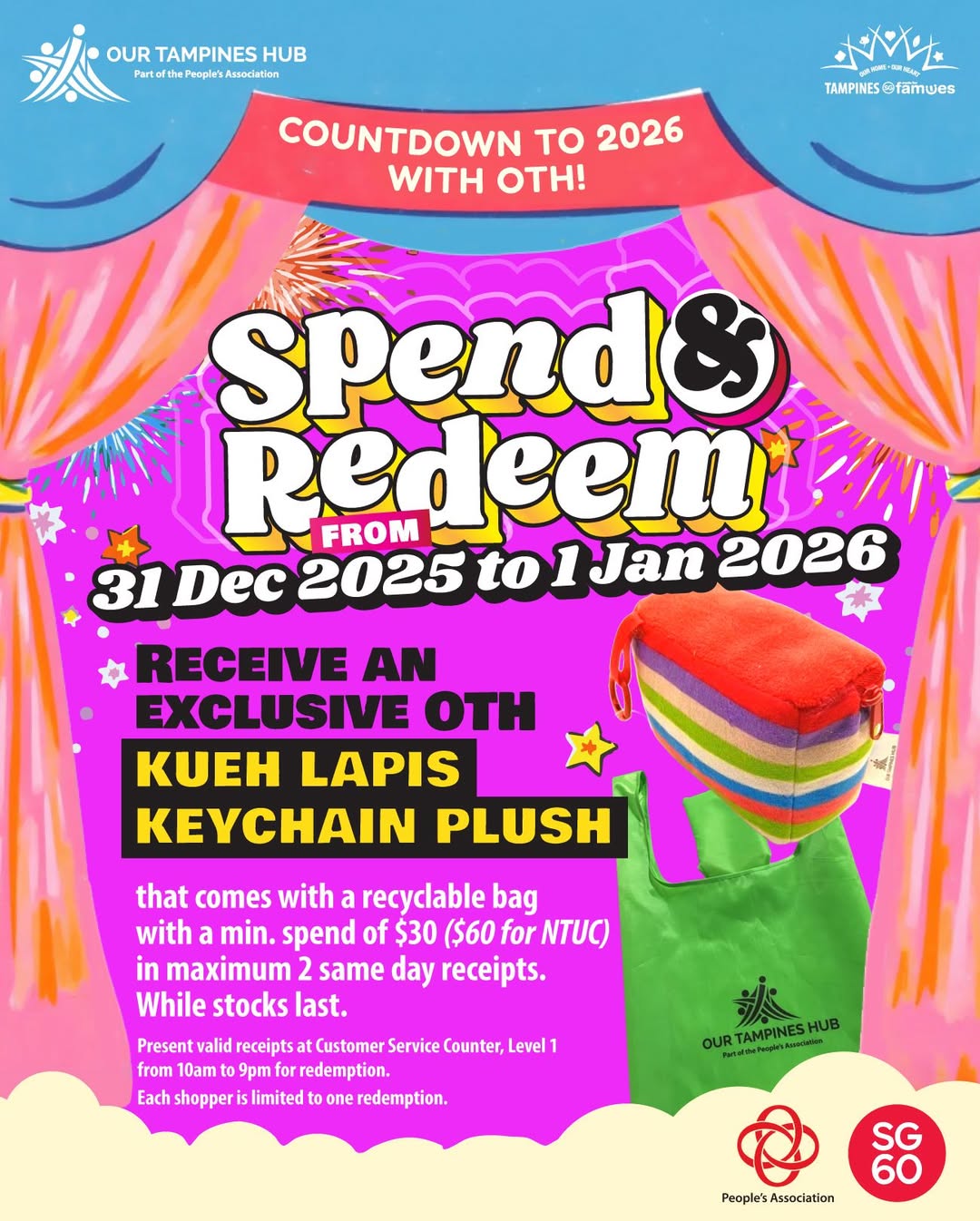 A delightful OTH kueh lapis keychain plush