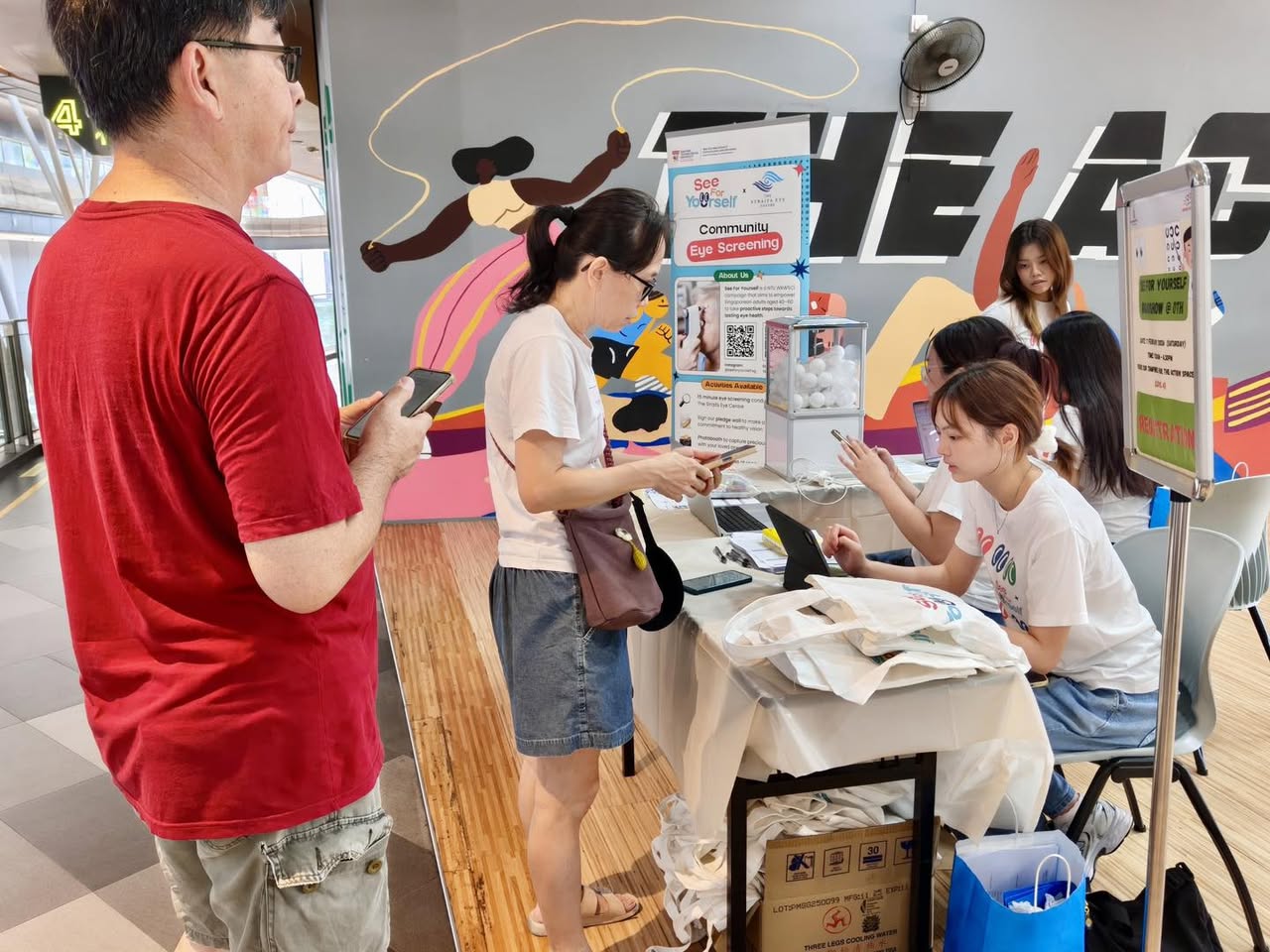 Information displays regarding vision protection and eye health