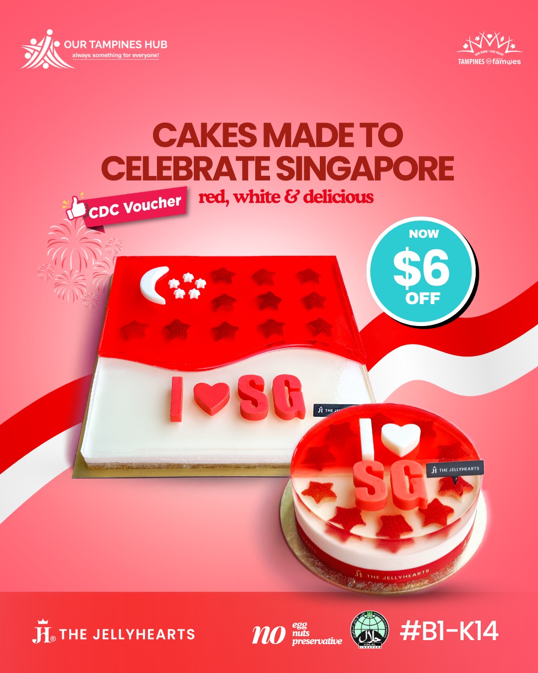 A beautifully crafted I SG jelly cheesecake, perfect for celebrations.