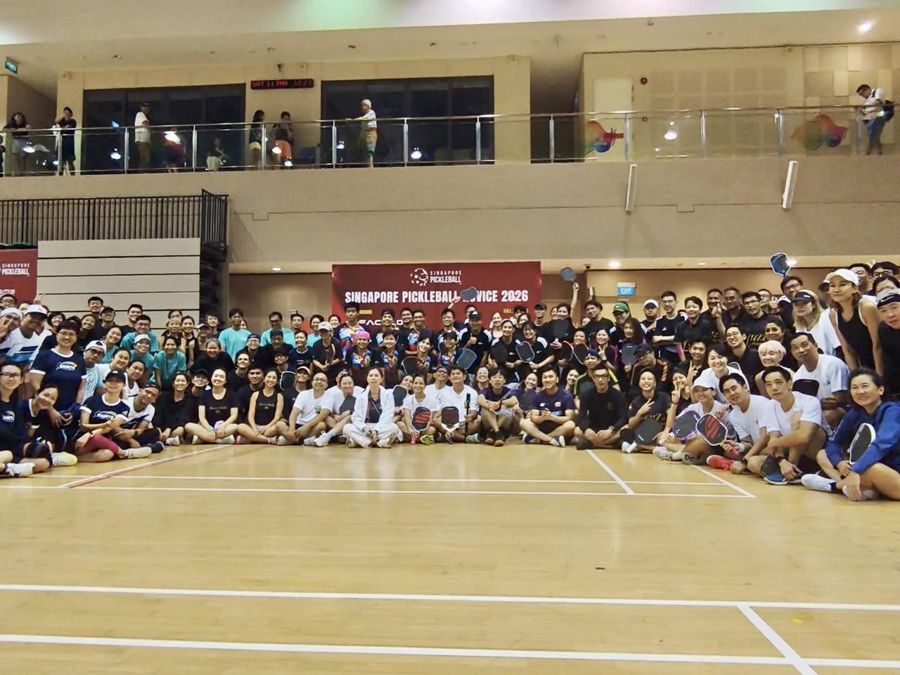 Participants showcasing their skills during a high-energy rally on the court.