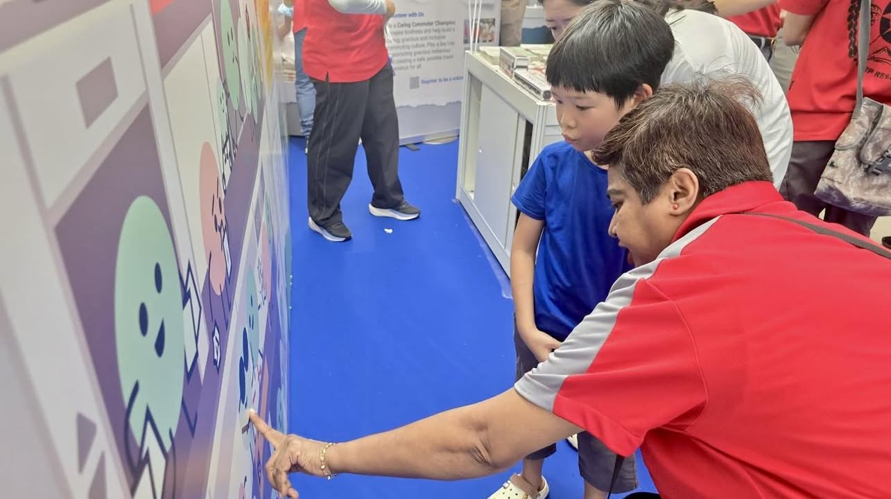 Attendees engaging in a group activity at Our Tampines Hub