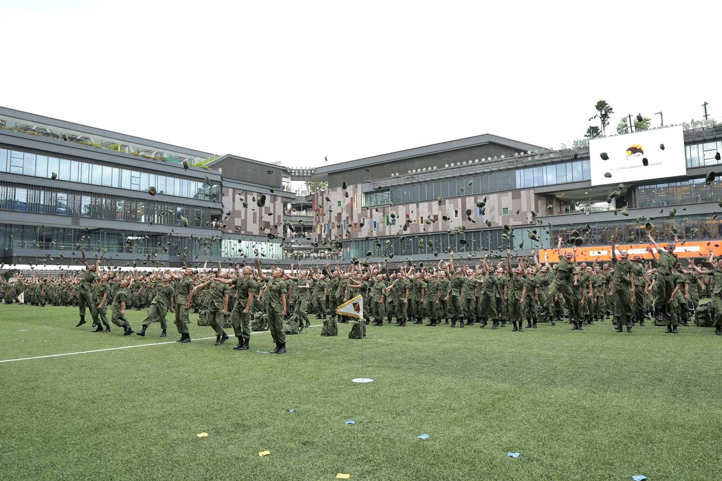 Reviewing Officer Mr Henry Kwek Hian Chuan at BMT Graduation Parade