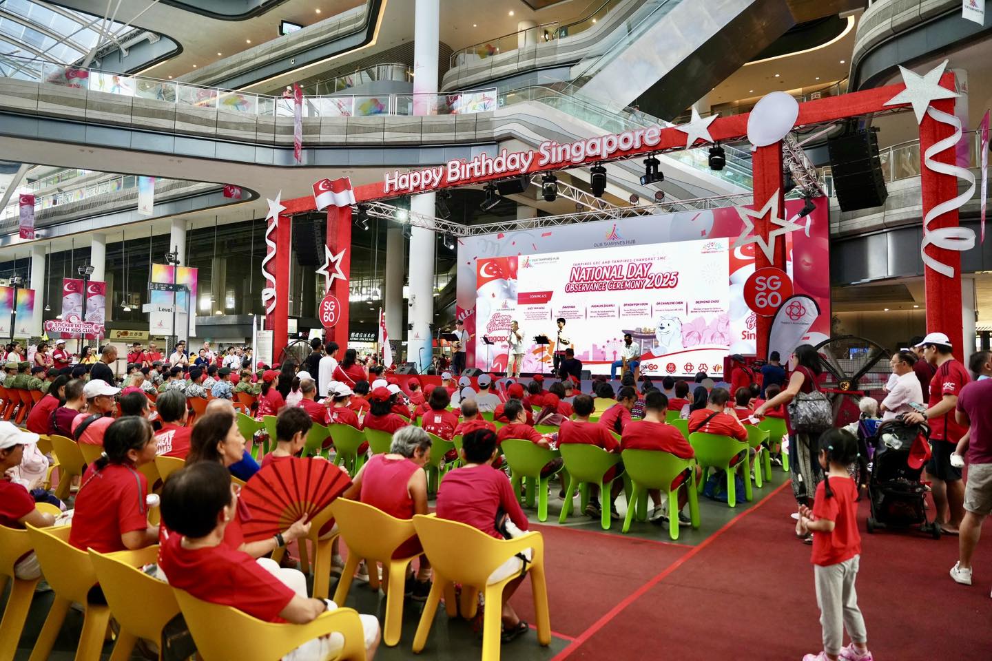 Patriotic display at the Tampines National Day event