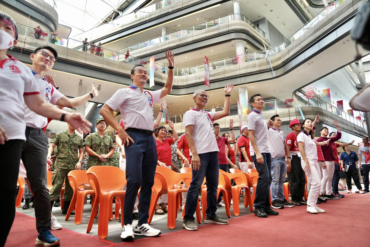Crowd gathered for the National Day Observance Ceremony at Festive Plaza
