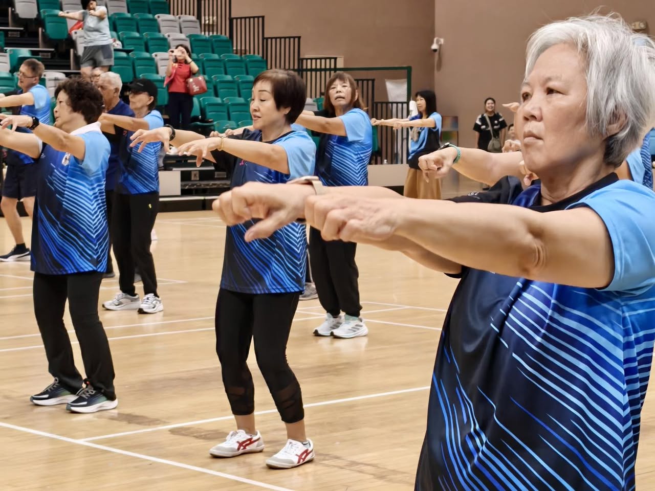 Attendees participating in the Tampines New Kungfu & Healthy Lifestyle Exchange