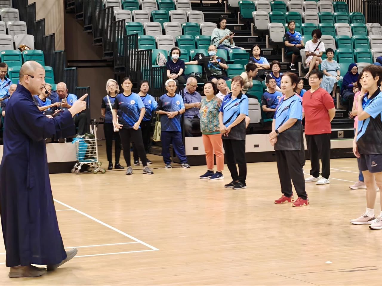 Community members enjoying Taiji exercises together