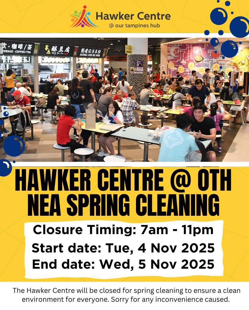 Notice for OTH Hawker Centre spring cleaning