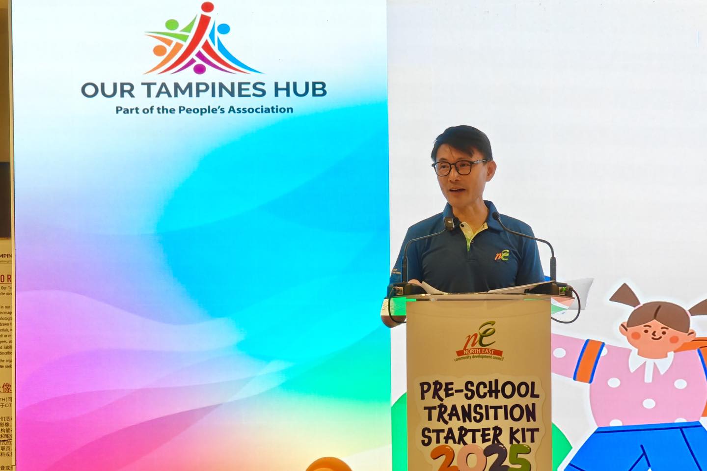 Minister Masagos Zulkifli addressing the audience at the Pre-School Transition Starter Kit 2025 event.