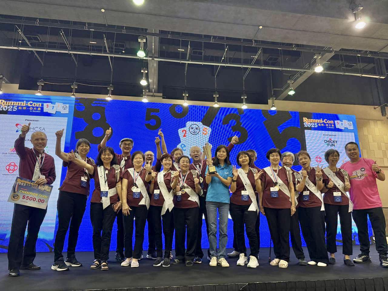 Minister Masagos Zulkifli interacting with seniors at Rummi-Con