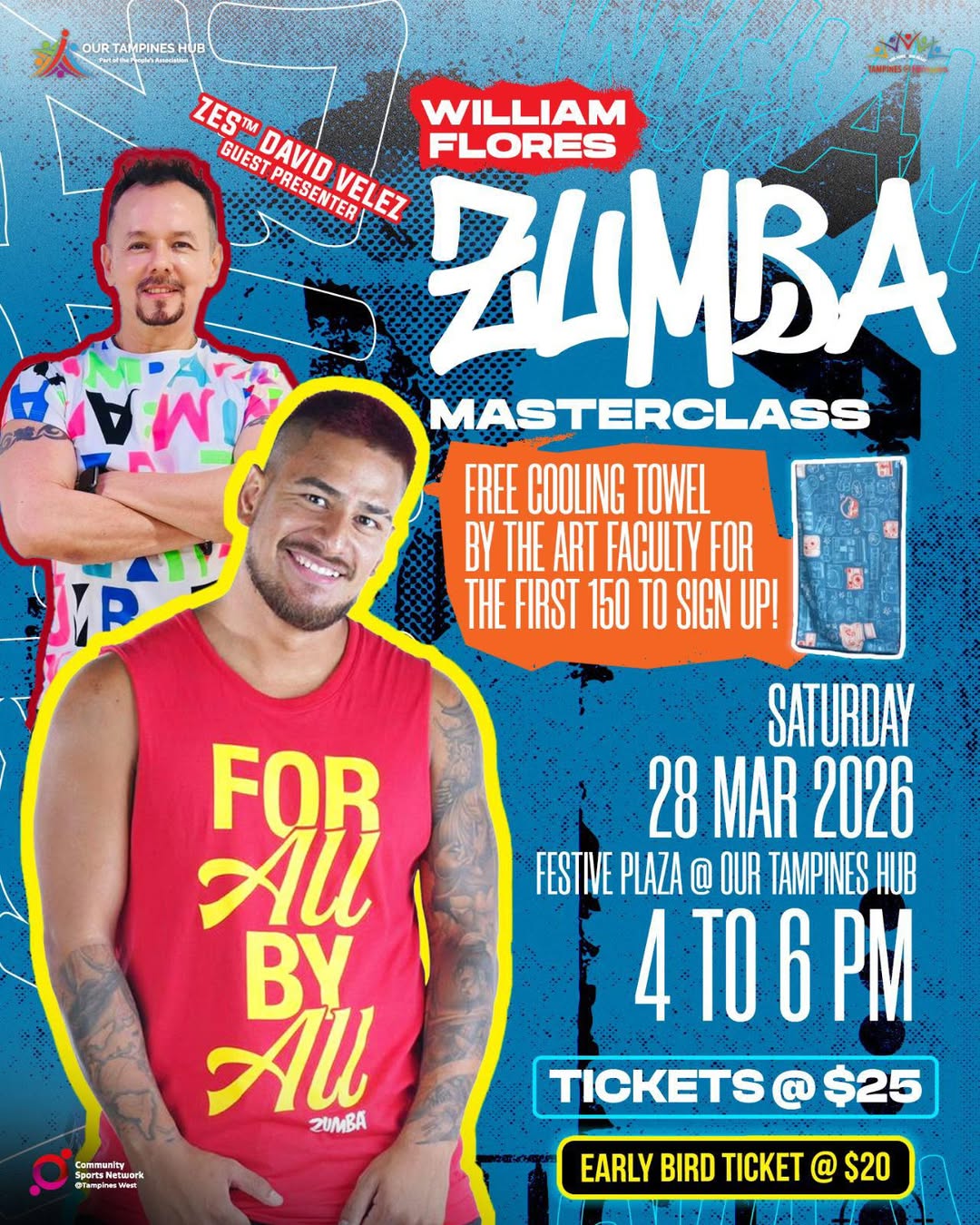 William Flores and David Velez Zumba Masterclass promotional banner