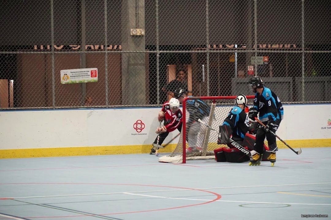 A roller hockey game is in progress at Arena @ OTH.