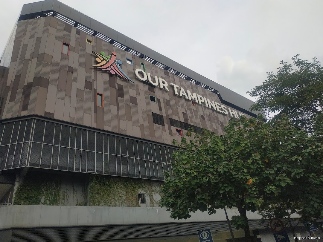 Exterior view of Our Tampines Hub building, part of Central Plaza.