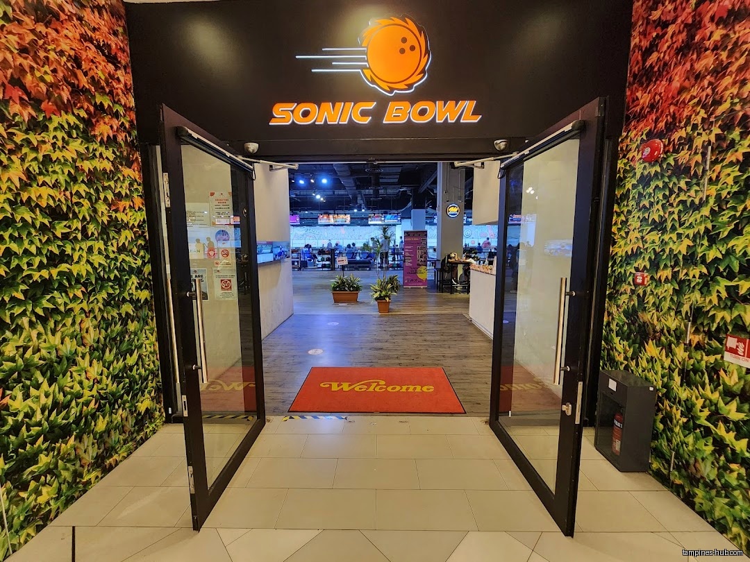 The entrance to Sonic Bowl at Our Tampines Hub with open doors.