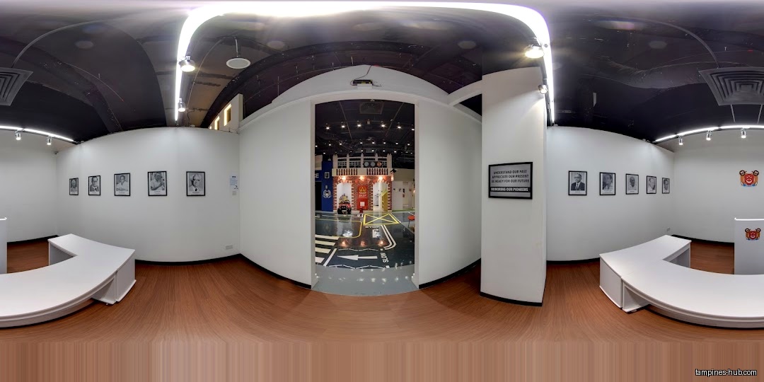 Interior shot of We Love SGP shop with displays and an entrance.